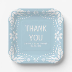 Assiettes En Carton Bébé bleu papel picado Merci Bébé fille douche
