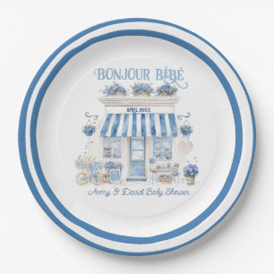 Assiettes En Carton Bebe Cafe Bonjour Bebe Baby shower à thème parisie