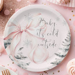 Assiettes En Carton Bébé C'est froid dehors Baby shower de la cave ros<br><div class="desc">Bébé Il fait froid dehors Pink Bow Baby shower Plaques de papier</div>