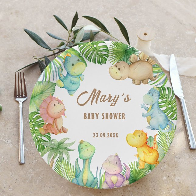 Assiettes En Carton Bébé dinosaure (Créateur téléchargé)