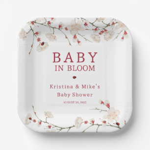 Assiettes En Carton Bébé en Fleur de cerisier