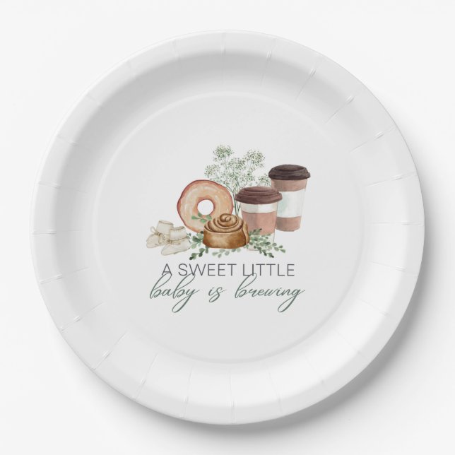 Assiettes En Carton Bébé est en train de brasser (Devant)