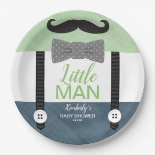 Assiettes En Carton Bébé garçon douche bleu marine bleu petit homme