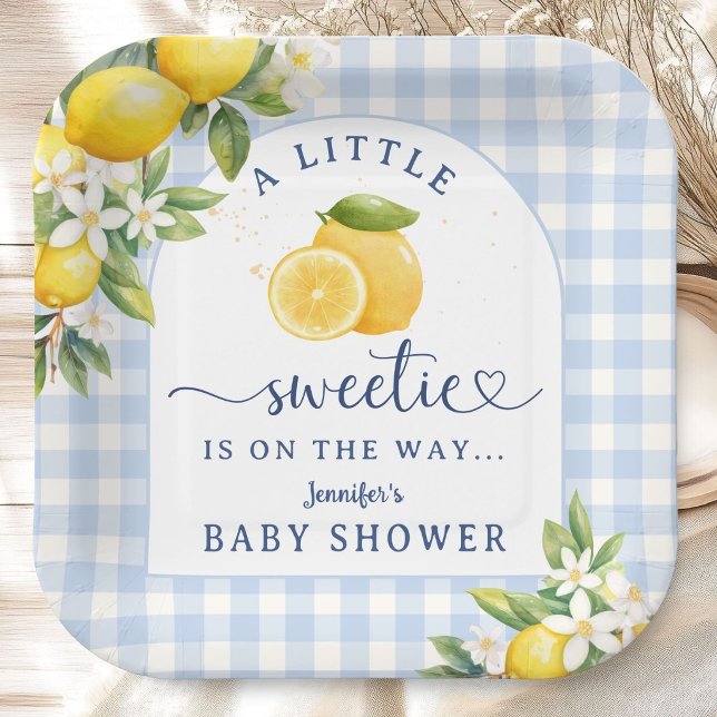 Assiettes En Carton Bébé Garçon Shower Bébé Citron (Créateur téléchargé)