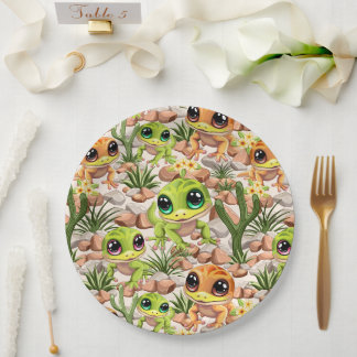 Assiettes En Carton Bébé Geckos jote personnages de dessin