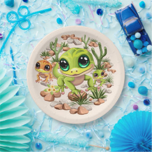 Assiettes En Carton Bébé Geckos jote personnages de dessin