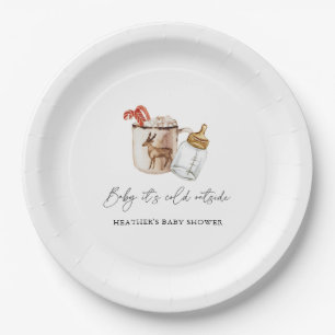 Assiettes En Carton Bébé Il fait froid dehors Baby shower d'hiver conf