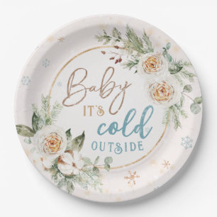 Assiettes En Carton Bébé Il fait froid dehors hiver Wonderland Douche
