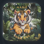 Assiettes En Carton Bébé mignon Lion enfants<br><div class="desc">Cute Baby Lion Plaque en papier pour enfants</div>