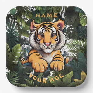 Assiettes En Carton Bébé mignon Lion enfants