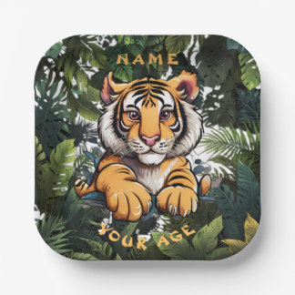 Assiettes En Carton Bébé mignon Lion enfants