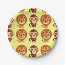 Bébé mignon Plaques en papier jaune animal | Neut 