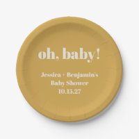 Bébé Moderne Jaune Poussiéreux Douce Baby Shower N