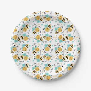 Assiettes En Carton Bee Mine Bumblebee Motif