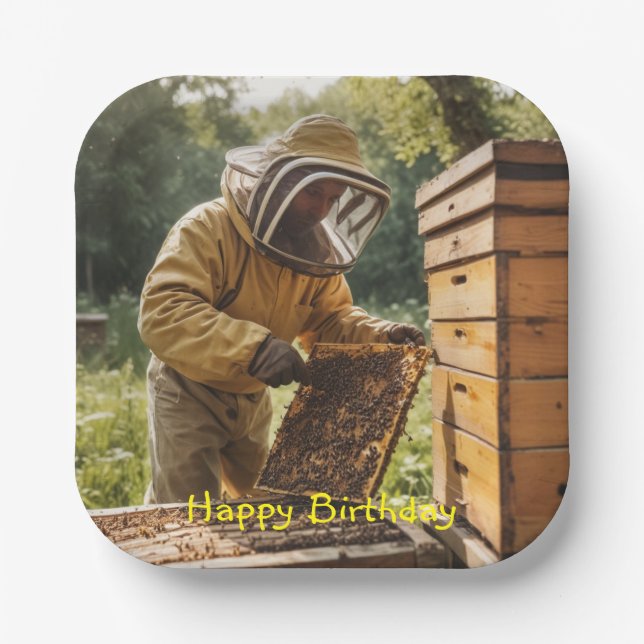 Assiettes En Carton Beekeeper et Behive (Recto)