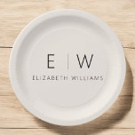 Assiettes En Carton Beige neutre classique élégant minimaliste moderne<br><div class="desc">Faites-vous plaisir avec notre plaque de Monogramme minimaliste classique et élégant. Conçu avec soin, ce plateau allie élégance intemporelle et minimalisme contemporain, ajoutant une touche d'élégance raffinée à vos tables. Réalisée avec précision et attention au détail, cette assiette est plus qu'une simple vaisselle, c'est une déclaration personnalisée de goût raffiné...</div>