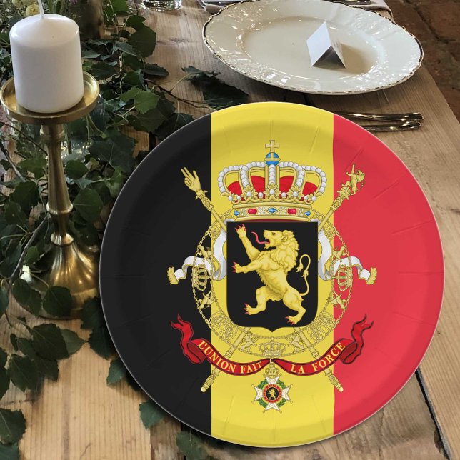 Assiettes En Carton Belgique, Drapeau Belge - fête, anniversaire /spor (Créateur téléchargé)
