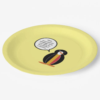 Assiettes En Carton Belgique Parlant Mme Pingouin Personnalisé