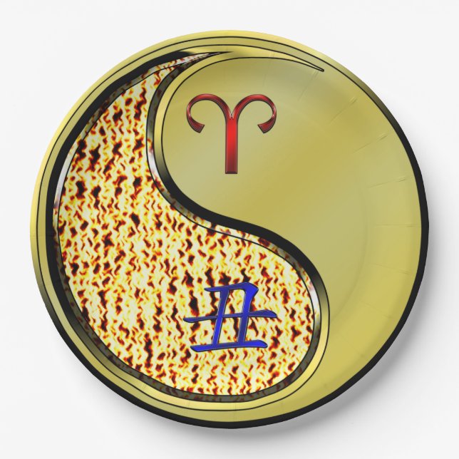 Assiettes En Carton Bélier et oxe métallique (Devant)