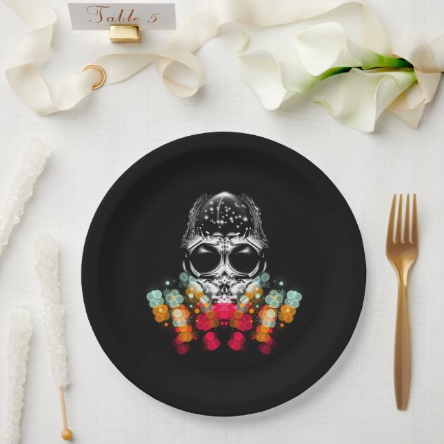 Assiettes En Carton Belle araignée automnale avec Casquette Dewdrop (Mariage)