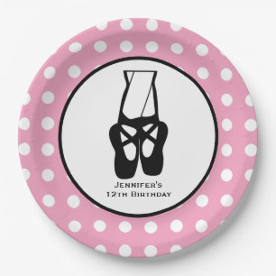 Assiettes En Carton Belle Danse Ballet Jambes & Chaussons Anniversaire