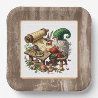 Assiettes En Carton Belle écriture fête gnome