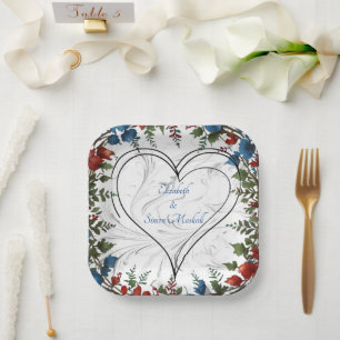 Assiettes En Carton Belle, élégante et fantaisie décoration mariage à