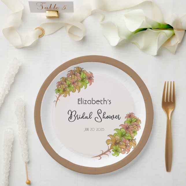 Assiettes En Carton Belles fleurs (Mariage)
