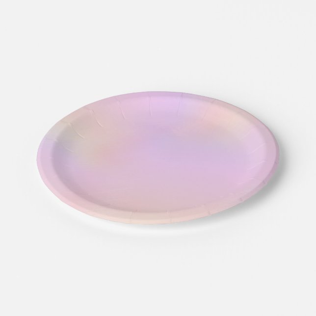 Assiettes En Carton Belles tonalités intertissées du Pastel (Angle)