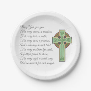 Assiettes En Carton Bénédiction irlandaise II