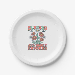 Assiettes En Carton Bénis et Très Favorisés Design Floral Vintage_1