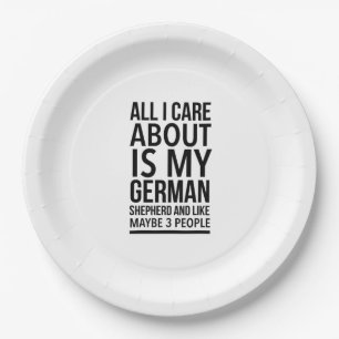 Assiettes En Carton Berger allemand drôle