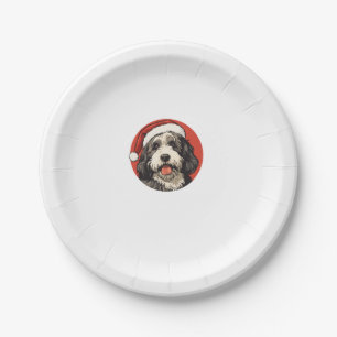 Assiettes En Carton Bernedoodle Chien Xmas Doodle Dood Jolie Noël Soit