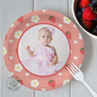 Assiettes En Carton Berry 1er Anniversaire Photo