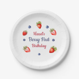Assiettes En Carton Berry premier anniversaire