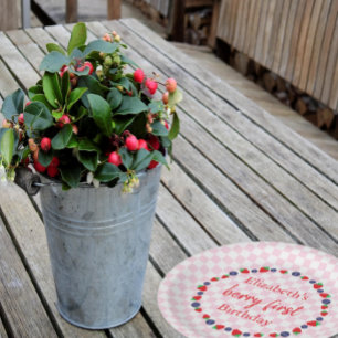 Assiettes En Carton Berry Premier anniversaire