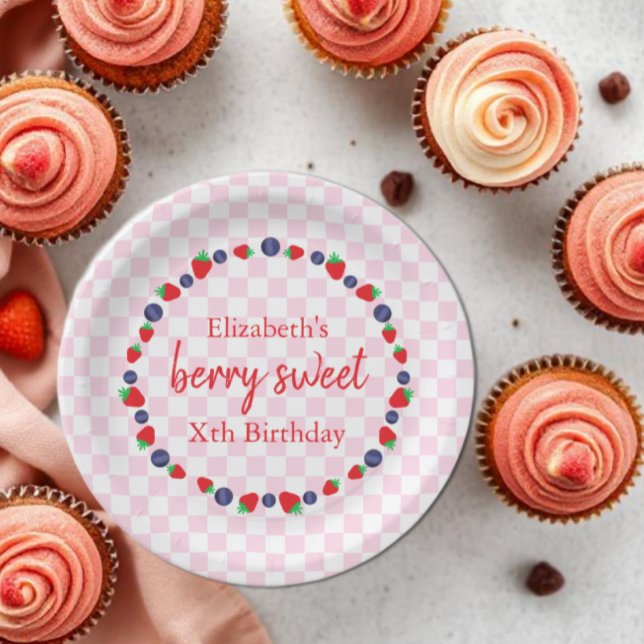 Assiettes En Carton Berry Sweet Anniversaire (Créateur téléchargé)