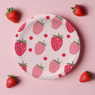Assiettes En Carton Berry Sweet Anniversaire avec fraise