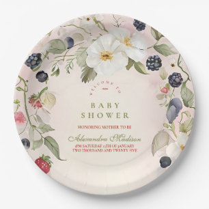 Assiettes En Carton Berry Sweet Baby shower