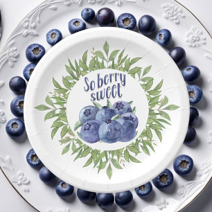 Assiettes En Carton Berry Sweet Blueberry Summer Petites plaques en pa