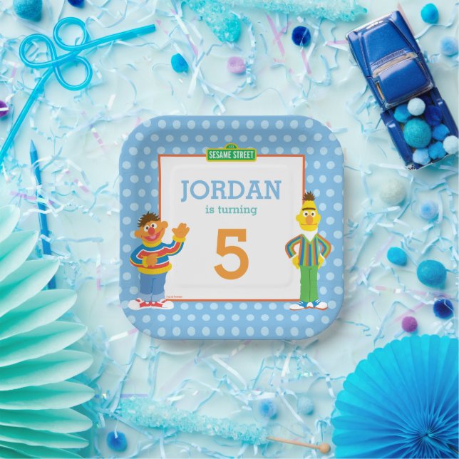 Assiettes En Carton Bert and Ernie Birthday (Fête)