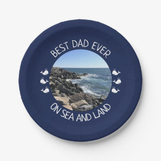 Assiettes En Carton Best Dad Ever Blue Ocean Photo