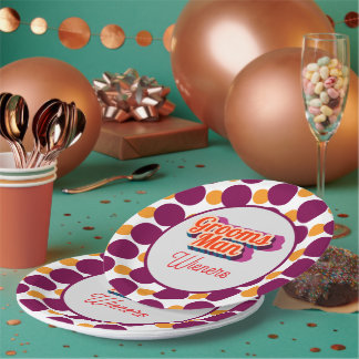 Assiettes En Carton Best Man | Script Style Custom Wedding