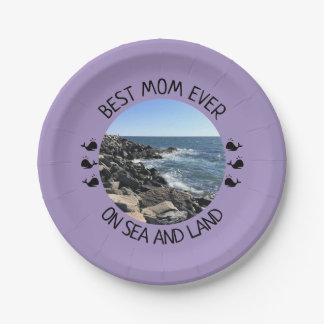 Assiettes En Carton Best Mom Ever Blue Ocean Photo