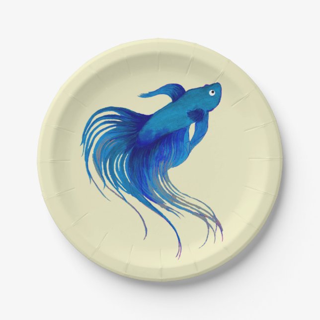 Assiettes En Carton Betta fish (Devant)