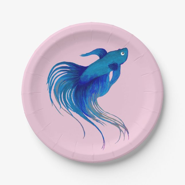 Assiettes En Carton Betta fish (Devant)