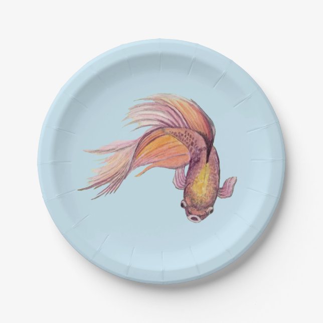 Assiettes En Carton Betta fish (Devant)