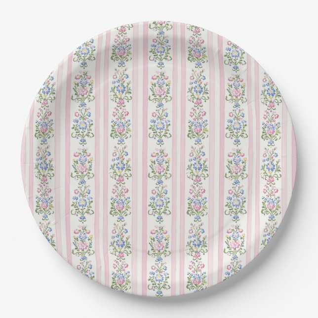 Assiettes En Carton Betty Floral Print (Devant)