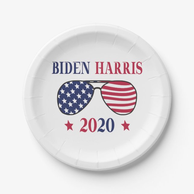 Assiettes En Carton Biden Harris 2020 (Devant)