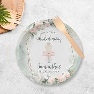 Assiettes En Carton Bientôt être fouetté dans la Fête des mariées flor